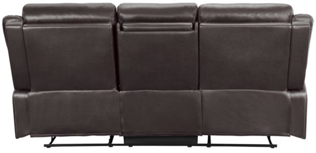 Homelegance® Yerba Dark Brown Double Manual Reclining Sofa-3