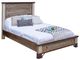 International Furniture Direct Antique Brown Queen Panel Bed-0