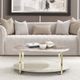 Michael Amini® Ariana Beige Cocktail Table with Gold Base-1