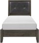 Homelegance® Edina Black/Dark Gray Twin Upholstered Panel Bed-2