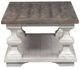 Liberty Furniture Sedona Gravel Cocktail Table with Heavy Distressed White Base-3