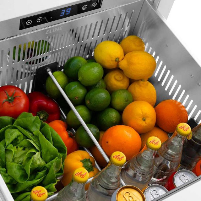ZLINE Touchstone 4.6 Cu. Ft. Panel Ready Outdoor-Rated Refrigerator Drawers-12