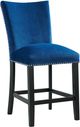 Elements International Francesca Blue Velvet Counter Chair-0