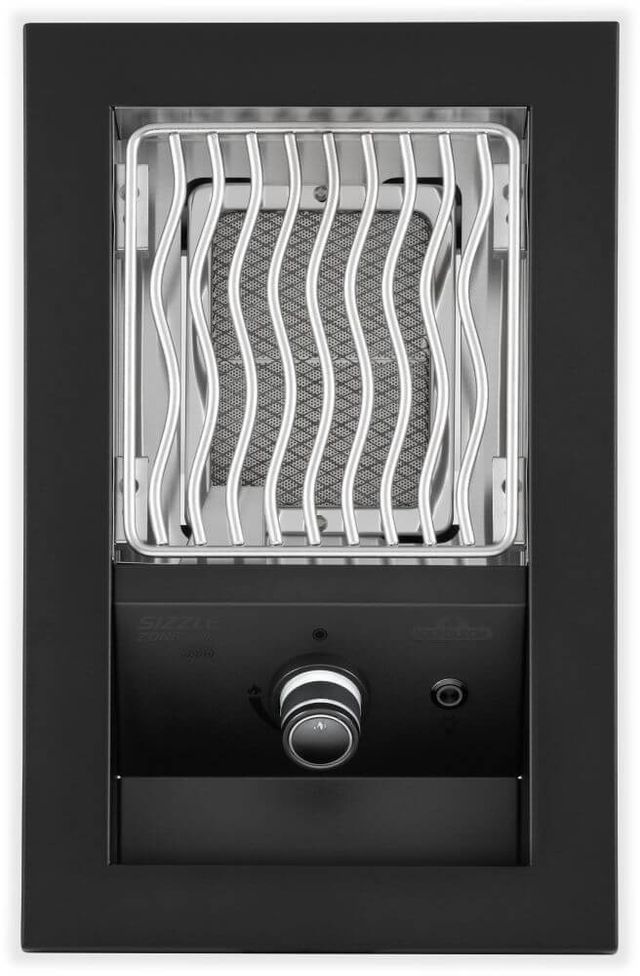 Napoleon 700 Series 13.5" Matte Black Built-In Liquid Propane Single Infrared Burner with Matte Black Cover-1