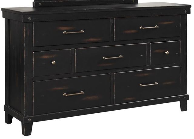 Bernards Spruce Creek 4-Piece Black Queen Panel Bed Set-2