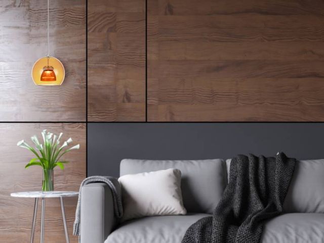 Cal® Lighting & Accessories Amber/Yellow Mini Pendant-2