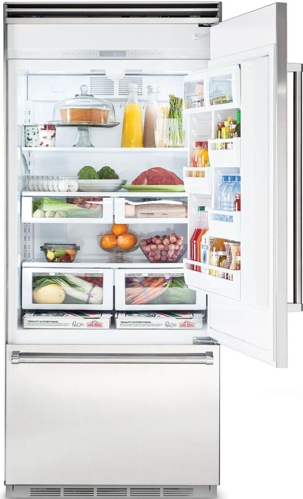 Viking® 5 Series 36 in. 20.4 Cu. Ft. Cypress Green Built In Bottom Freezer Refrigerator-2