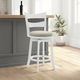 Armen Living Blair 2-Piece Fog/White Barstool Set-1