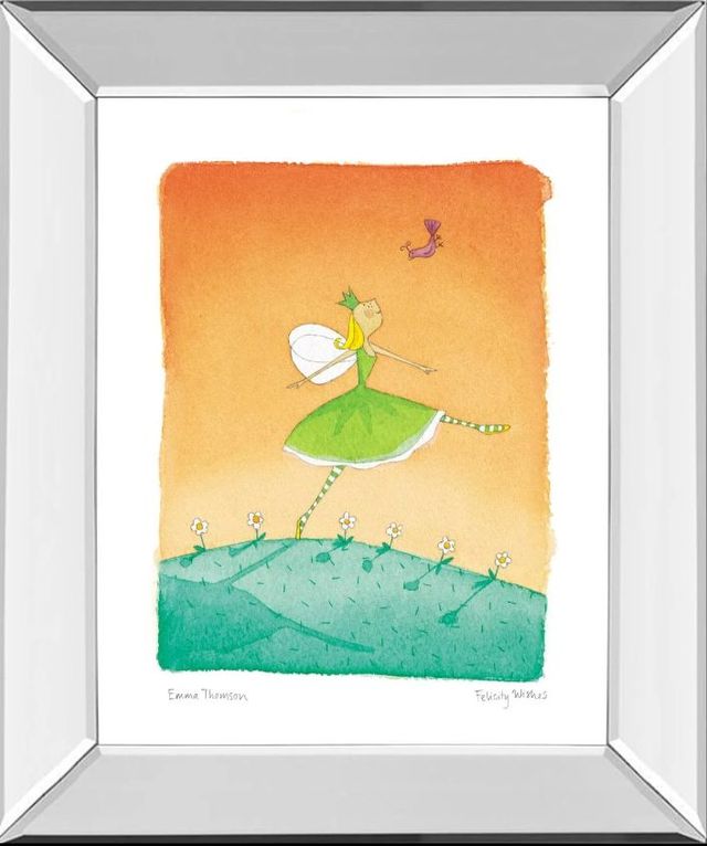 Classy Art Felicity Wishes Iv by Emma Thomson Mirror Framed Wall Art-0