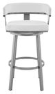 Armen Living Lorin White 26" Swivel Counter Stool-1