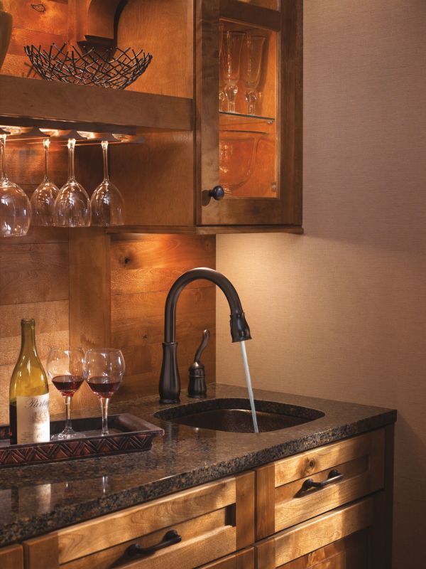 Delta Leland® Venetian Bronze Single Handle Prep / Bar Faucet-2