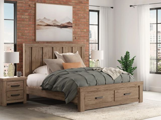Signature Design by Ashley® Garistyn Light Brown King Panel Storage Bed-1