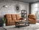 Flexsteel® Henry Caramel Power Recliner with Power Headrest and Lumbar-1