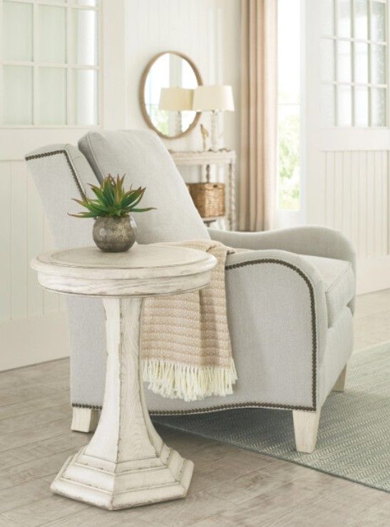 American Drew® Cambric Civette Creme Round End Table-1