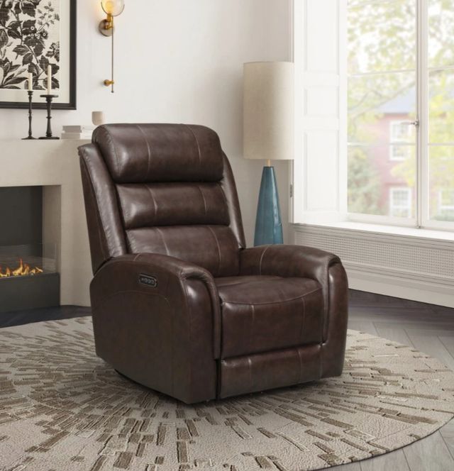 BarcaLounger® Monterey Lux Brown Leather Power Recliner-2