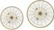 A & B Home Carinae 2-Piece Glass Top Round Accent Table Set with Gold Base -2