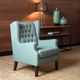 Olliix by Madison Park Blue Maxwell Button Tufted Wing Chair-4