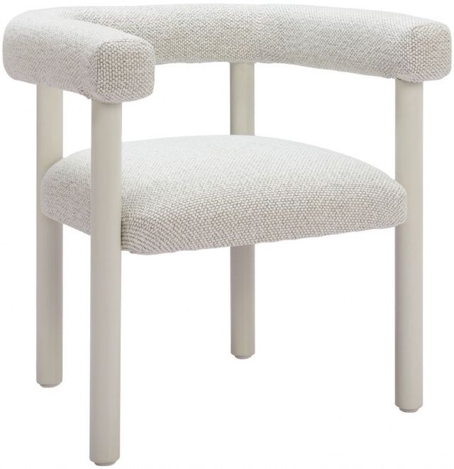Zuo® Modern Sunbath 2-Piece Gray/White Aluminum Outdoor Dining Arm Chair Set-0