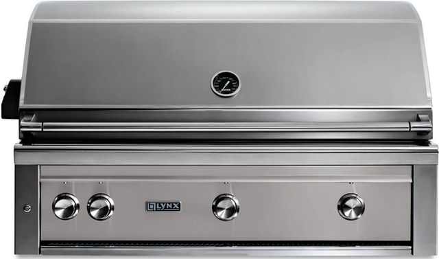 LYNX® Professional 3-Burner Limestone Built-In Natural Gas Grill with All Trident Infrared Burners and Rotisserie-0