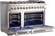 FORNO® Capriasca 48" Stainless Steel Freestanding Dual Fuel Range-2