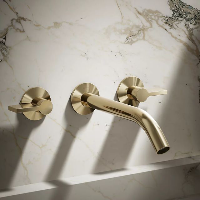 KOHLER® Components® Vibrant French Gold Bathroom Sink Faucet Spout with Tube Design-3