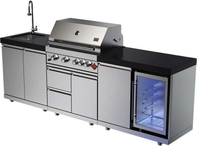 FORNO® Bulnes Series Alta Qualita Black Outdoor Kitchen Kits-2