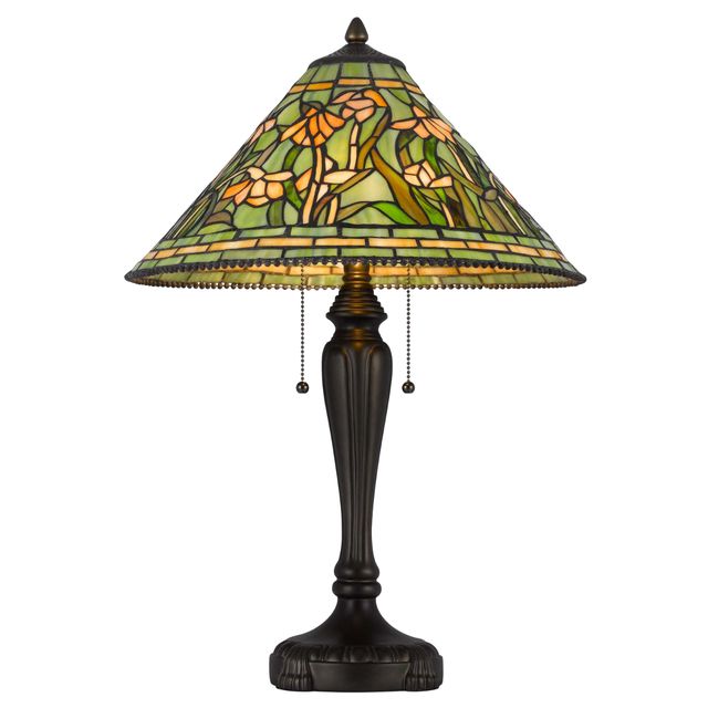 CAL Lighting & Accessories Tiffany Bronze Table Lamp-2