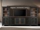 International Furniture Direct Pueblo Brown/Weathered Black TV Stand-1