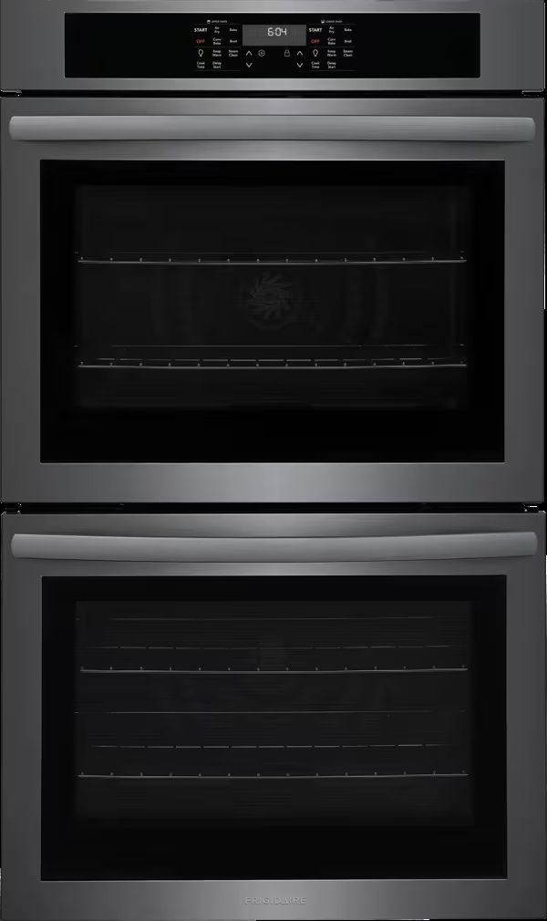 Frigidaire® 30” Black Stainless Steel Electric Double Wall Oven with Air Fry-0
