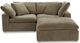 Moe’s Home Collection Clay Nook 3-Piece Desert Sage Modular Sectional and Ottoman-1