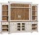 Liberty Furniture Morgan Creek Antique White/Wirebrushed Tobacco Entertainment Center with Piers-0