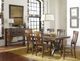 Intercon District Cool Copper Dining Table with Black Base-1
