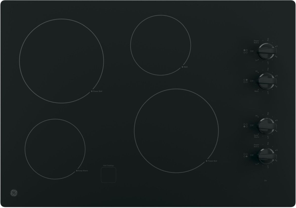 GE® 30" Black Electric Cooktop