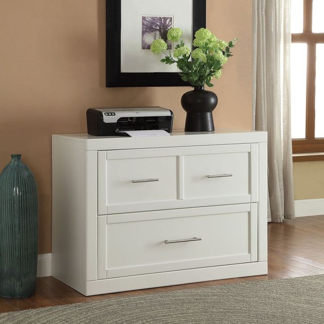 Parker House® Catalina 2-Piece Cottage White 40" Lateral File and Hutch-1