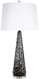 Classy Living 2-Piece Eclipse Radiance Black Art Glass Table Lamp Set-0