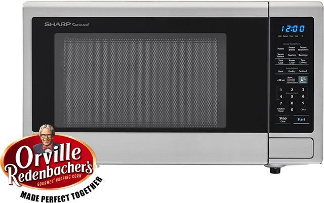 Sharp® 1.4 Cu. Ft. Stainless Steel Carousel® Countertop Microwave-0