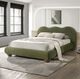 Furniture of America® Finamore Olive Green King Panel Bed-2