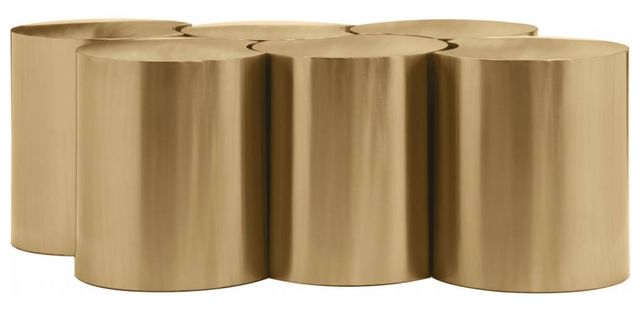 Meridian Furniture Dimple 6-Piece Gold 16" Modular Nesting Coffee Table Set-0
