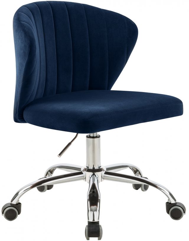 Meridian Furniture Finley Navy Velvet Office Chair-0