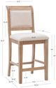 Linon Emmy Natural Upholstered Counter Stool-2
