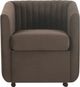 Moe's Home Collection Jane Brown Velvet Dining Arm Chair-0