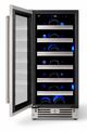 XO 15" Fingerprint Resistant Stainless Steel Wine Cooler-1
