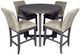 Elements International Wakefield 5-Piece Charcolate/Espresso Counter Table Set-0