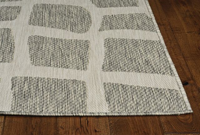 KAS Rugs Provo Ivory/Gray Bedrock 5'x8' Area Rug-2