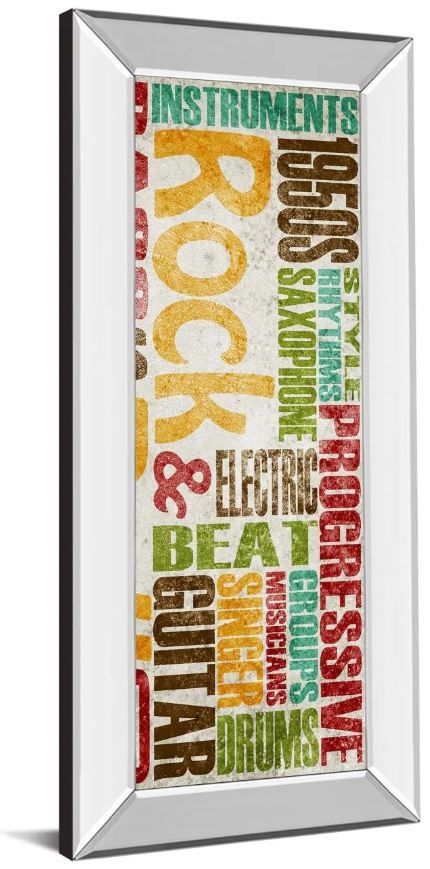 Classy Art Rock and Roll by Sd Graphics Studio Mirror Framed Wall Art-1