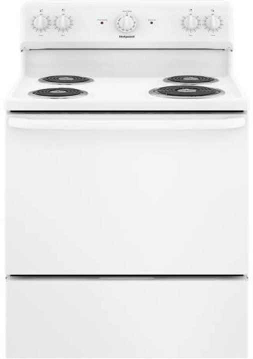 Hotpoint® 30" White Freestanding Electric Range-0