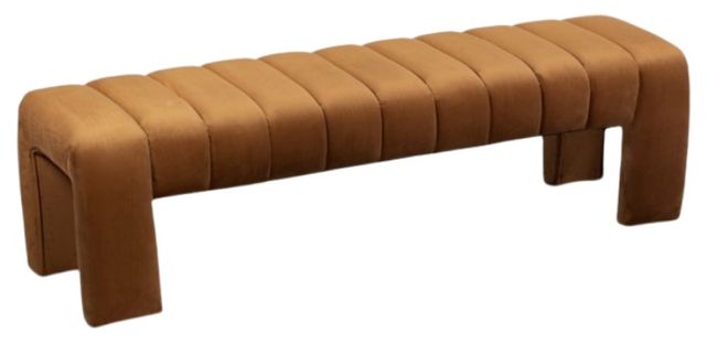 Meridian Furniture Andaz Saddle Velvet Bench-0