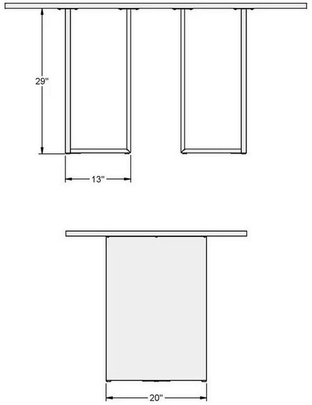 Amisco Customizable Zoel 60" Solid Birch Dining Table with 1" Tabletop -2