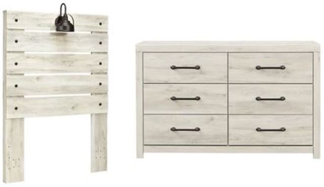 Signature Design by Ashley® Cambeck 2-Piece Whitewash Twin Panel Headboard Set-0