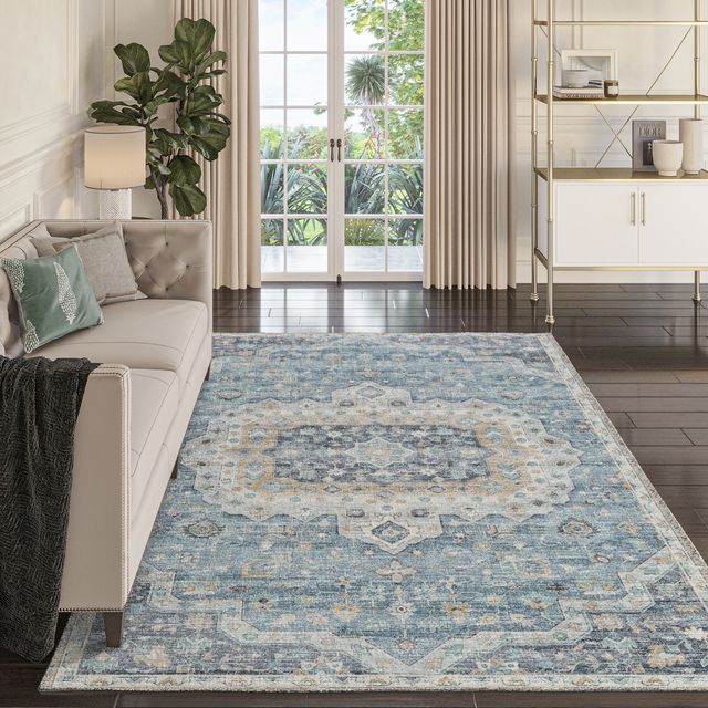 Dalyn™ Rug Company Tuscany TU4 Blue 5'x8' Area Rug-1